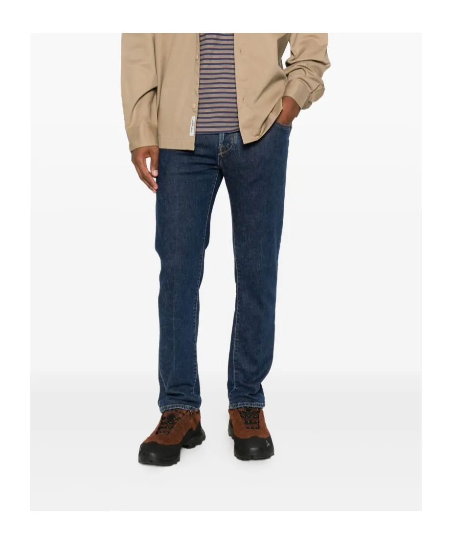 Jacob Cohen Logo Patch Slim-Fit Jeans