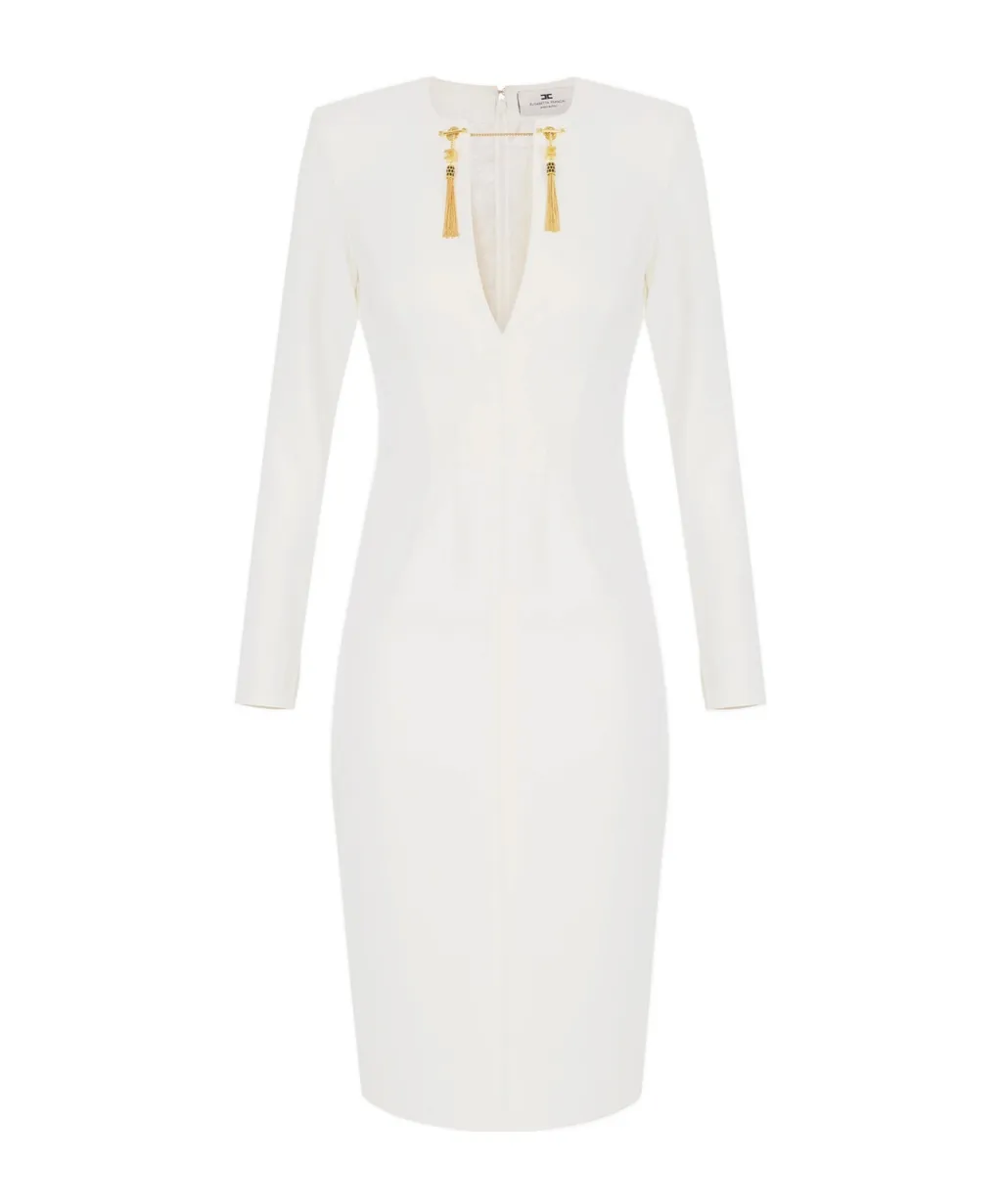 Elisabetta Franchi Chain Embellished Midi Dress
