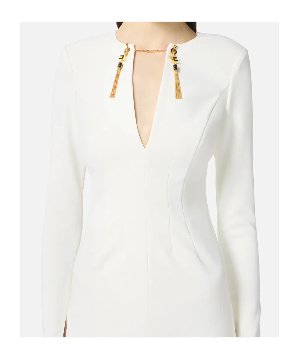 Elisabetta Franchi Chain Embellished Midi Dress
