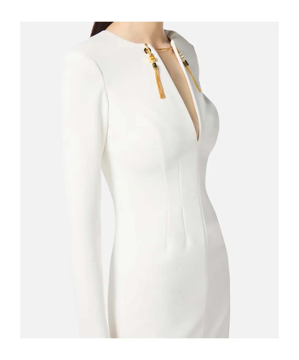 Elisabetta Franchi Chain Embellished Midi Dress