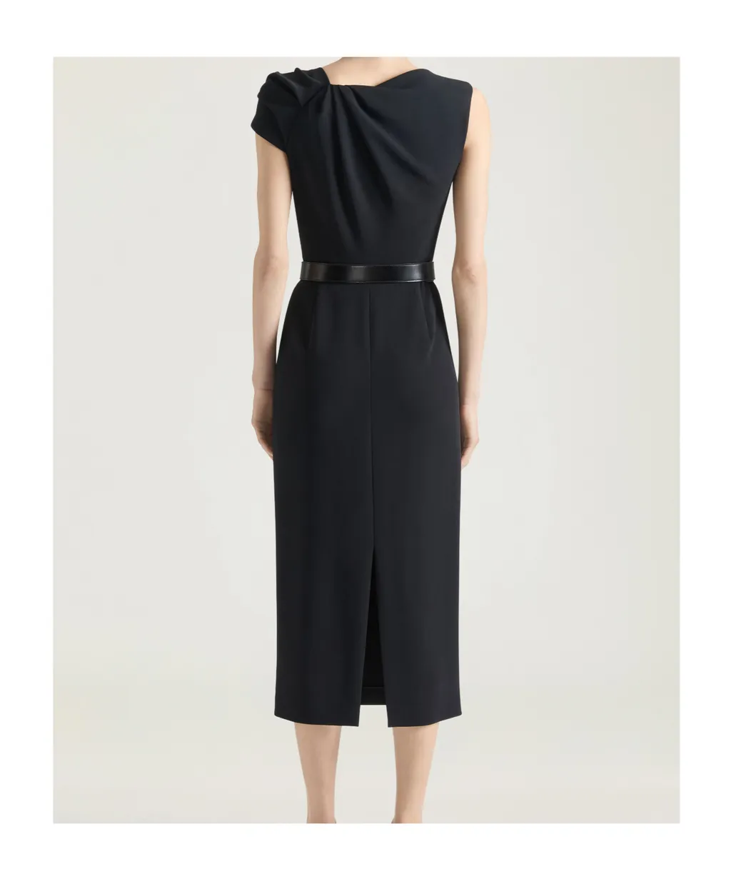 Givenchy Draped Midi Cady Dress