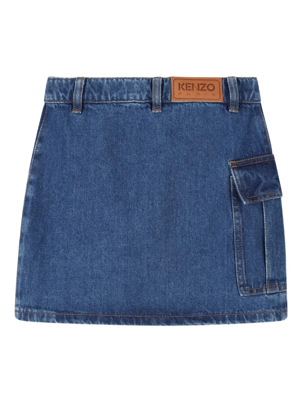 Asymmetric Denim Skirt