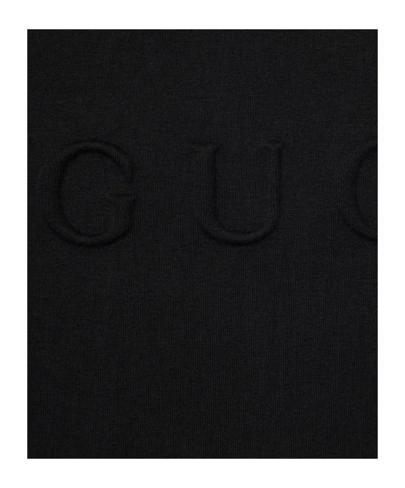 Gucci Logo Embroidered Jersey Hoodie