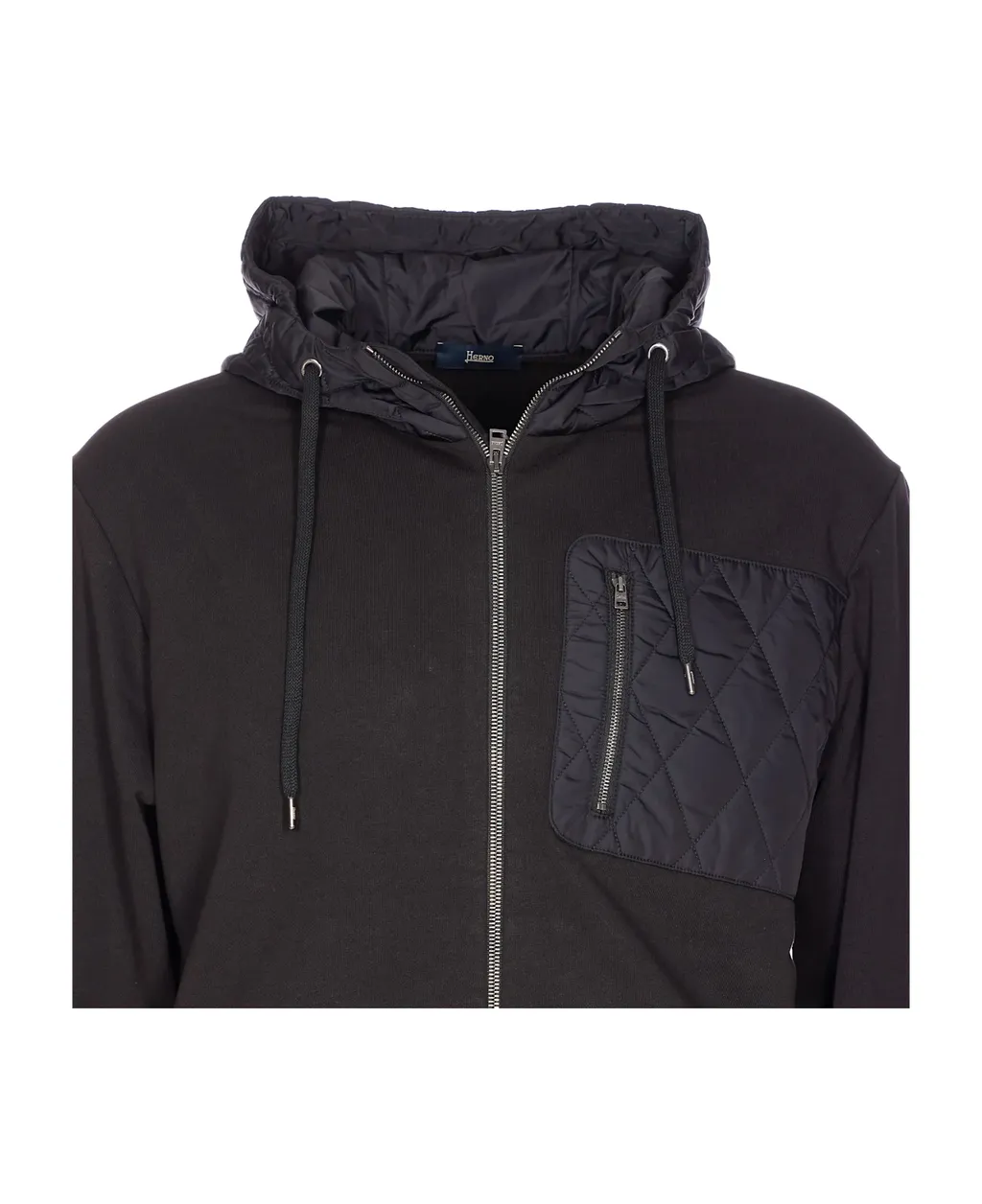 Herno Drawstring Zip-Up Hoodie
