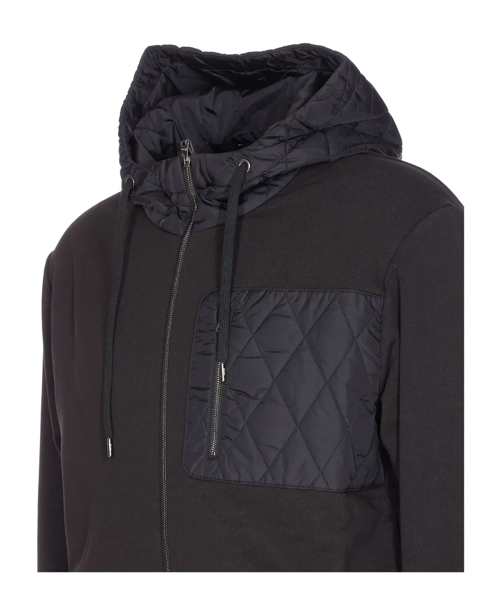 Herno Drawstring Zip-Up Hoodie
