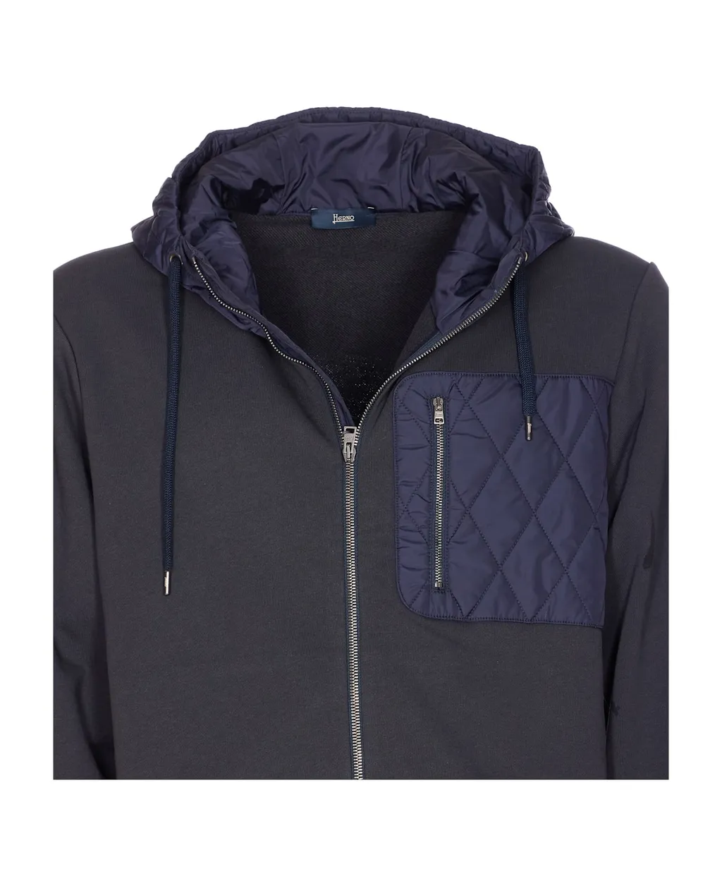 Herno Drawstring Zip-Up Hoodie