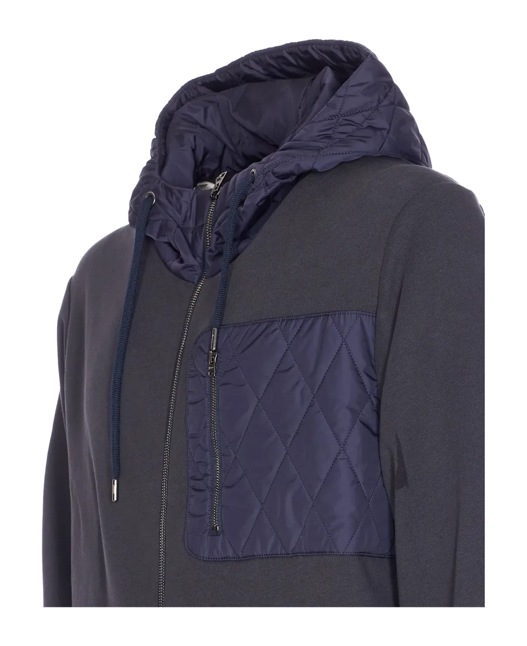 Herno Drawstring Zip-Up Hoodie