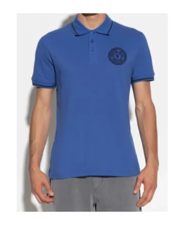 Versace Jeans Couture Logo Embroidered Short-Sleeved Polo Shirt