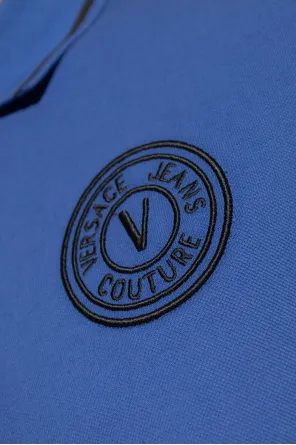 Versace Jeans Couture Logo Embroidered Short-Sleeved Polo Shirt