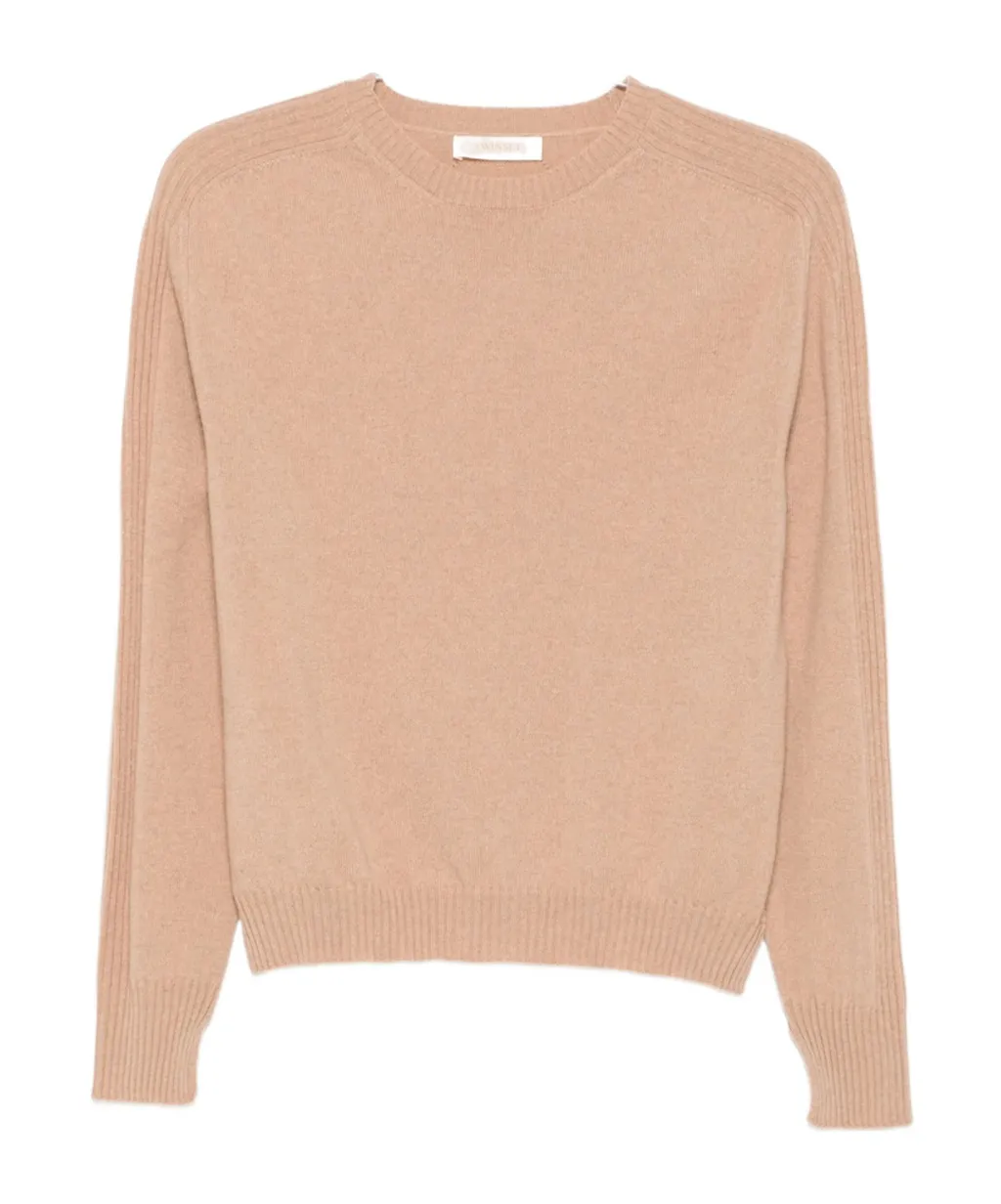 Long-Sleeve Ribbed-Cuff Sweater