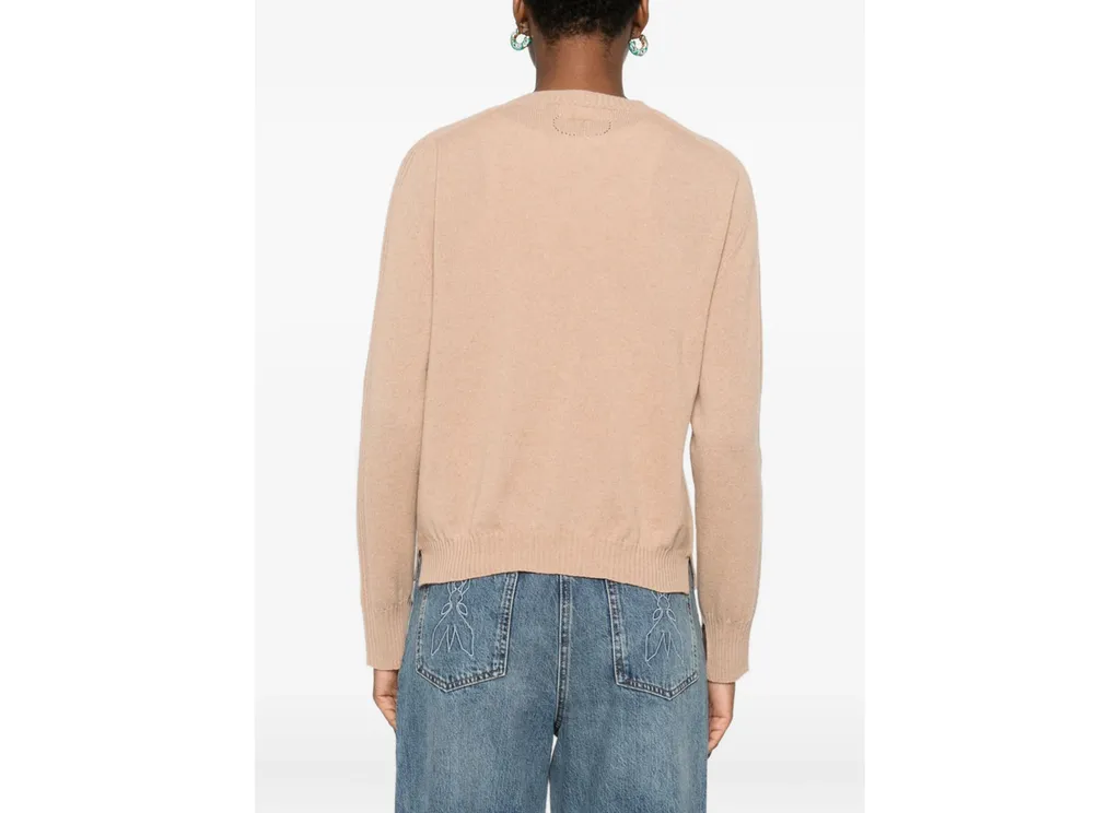 Long-Sleeve Ribbed-Cuff Sweater