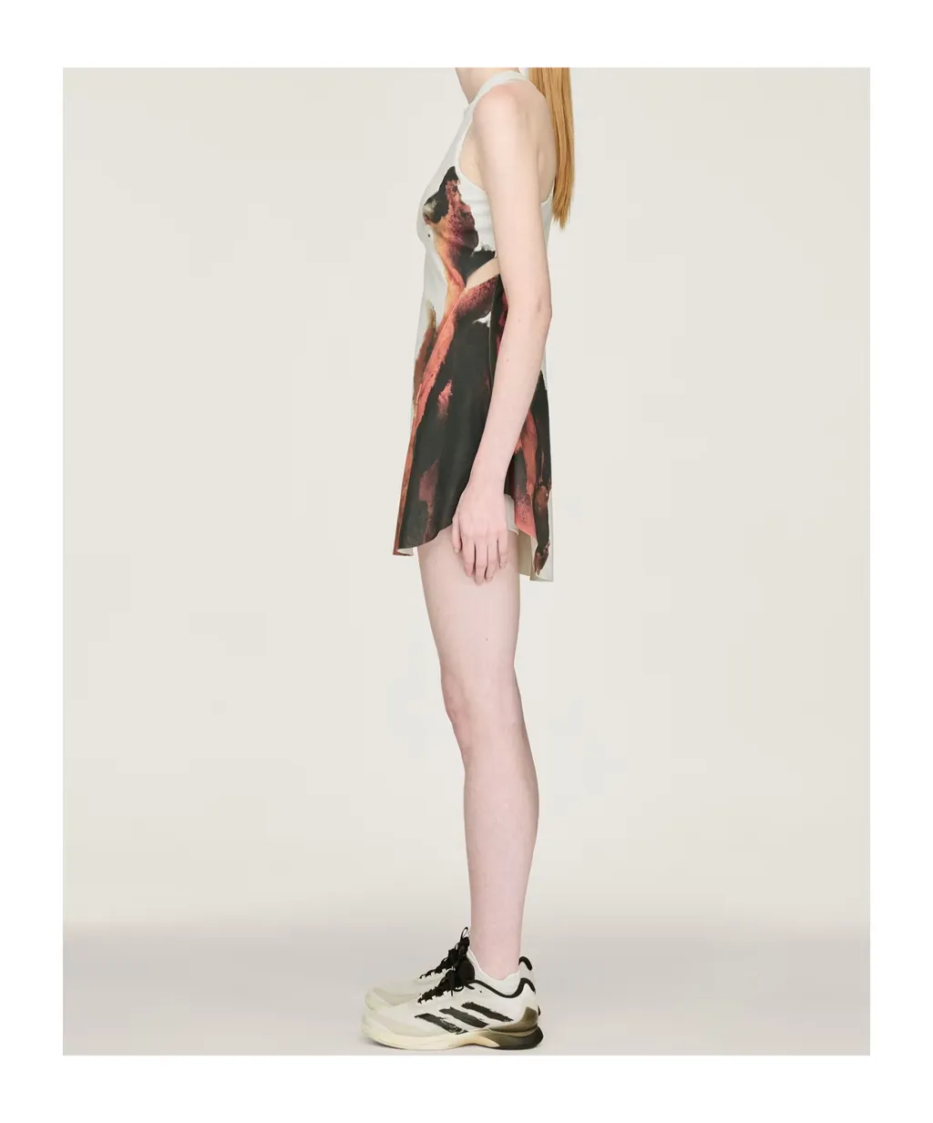 Abstract-Print Mini Dress