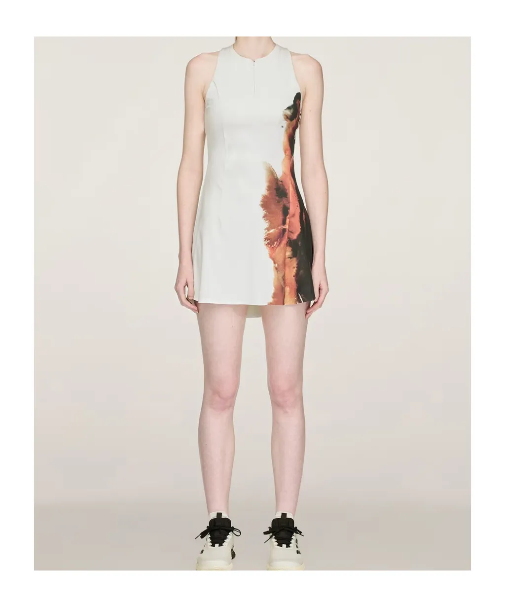 Abstract-Print Mini Dress
