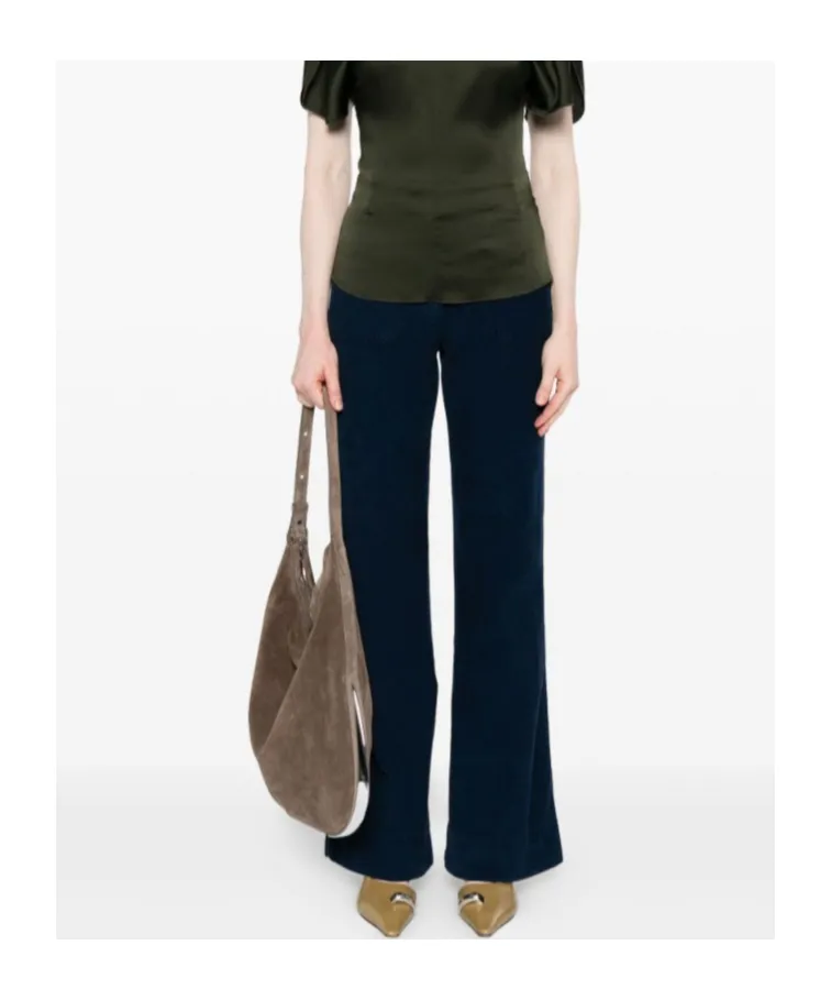 Victoria Beckham Blue Corduroy Trousers