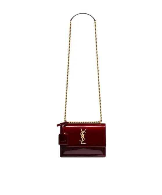 Saint Laurent Sunset Folover Top Small Shoulder Bag