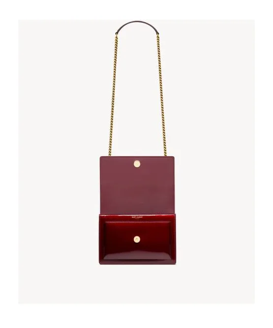 Saint Laurent Sunset Folover Top Small Shoulder Bag