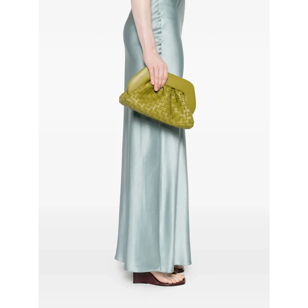 Woven Gathered-Detail Clutch