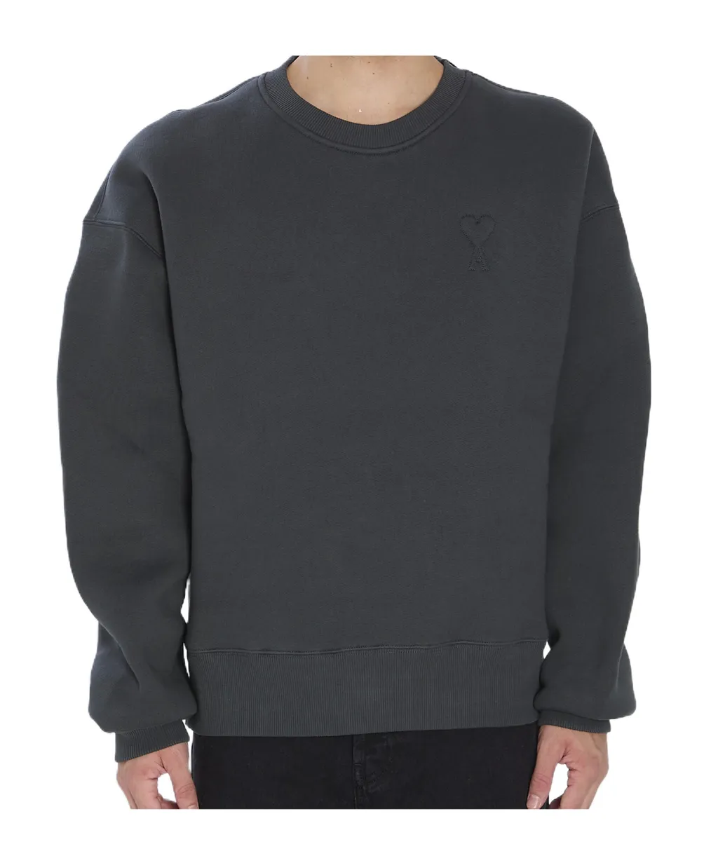 Ami Paris Ami De Coeur Logo Embossed Sweatshirt