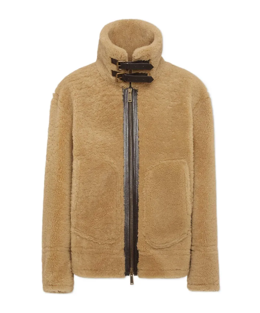 Dsquared2 Double-Buckled Leather Jacket