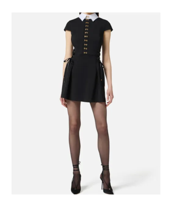 Lace-Up Mini Dress