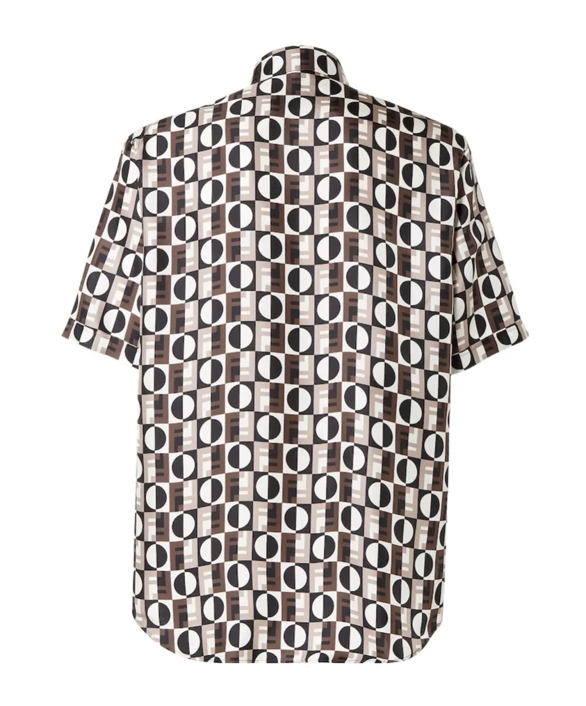 Fendi All-Over Logo Printed Short Sleeved Shirt