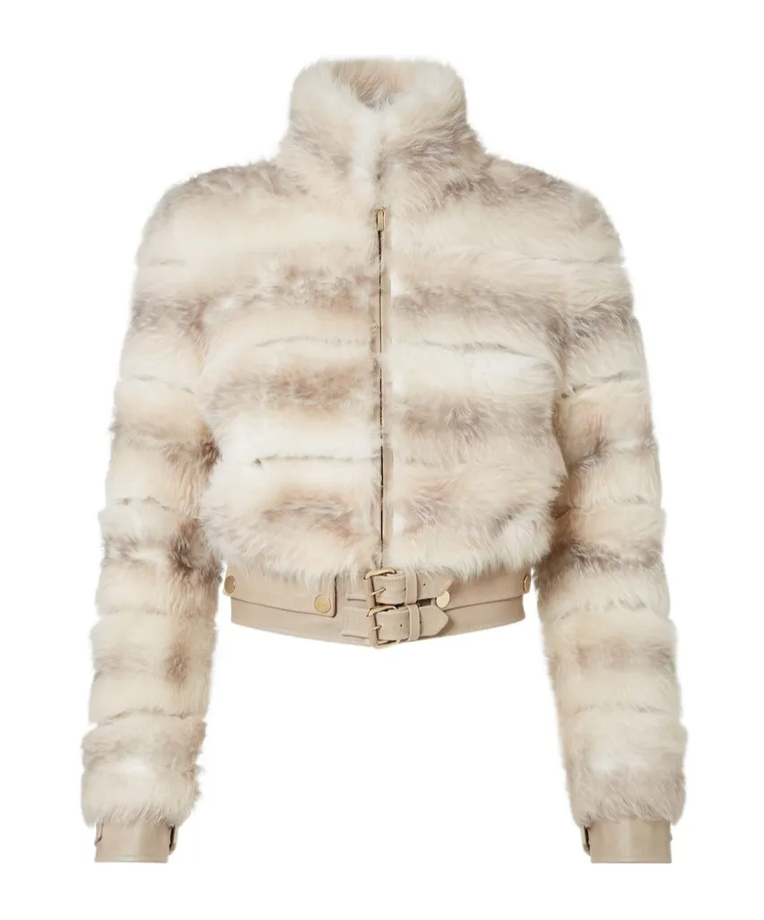 White ‘Dorsato’ Shearling Jacket
