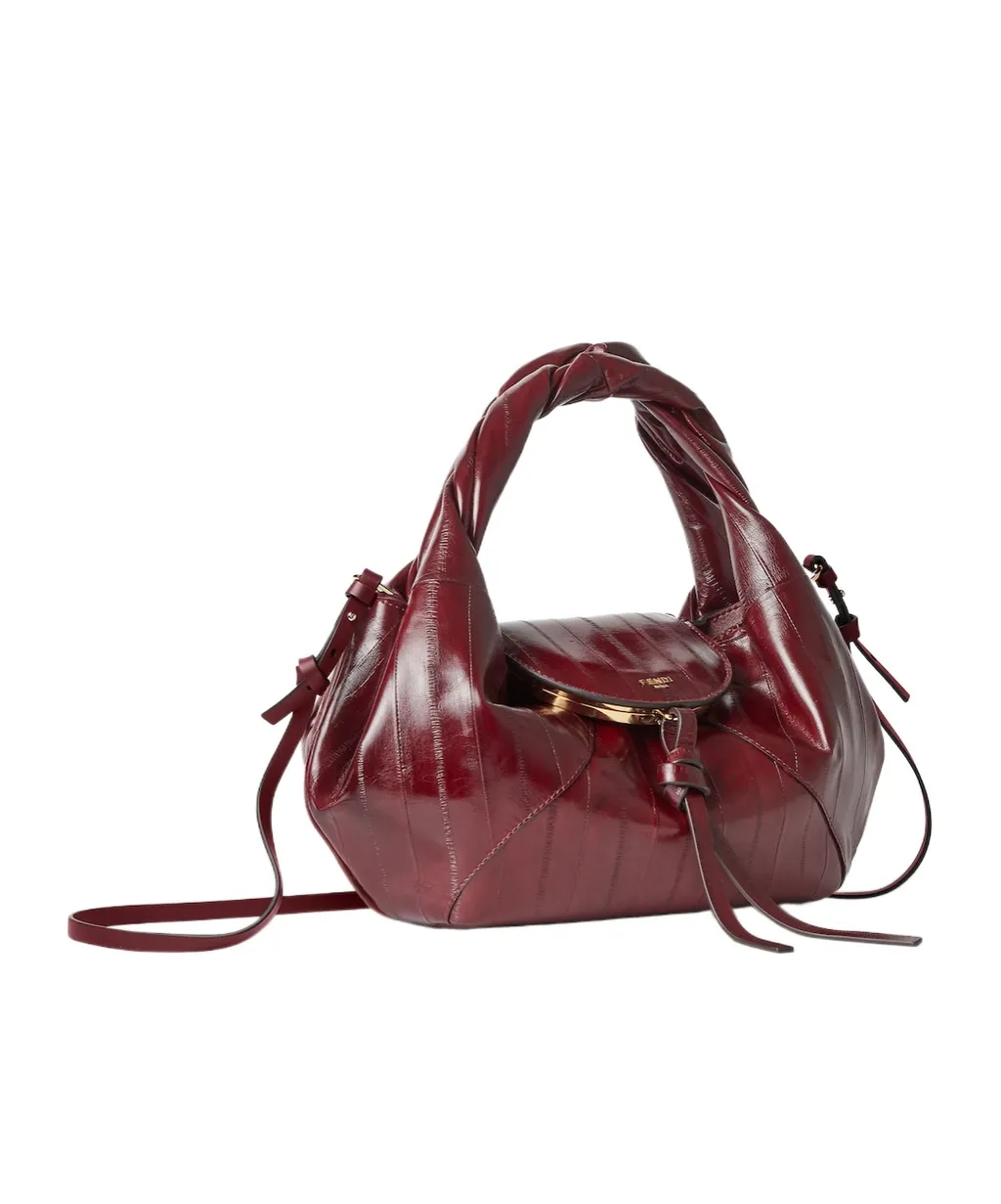 Burgundy Inlaid Hagfish Leather Bag