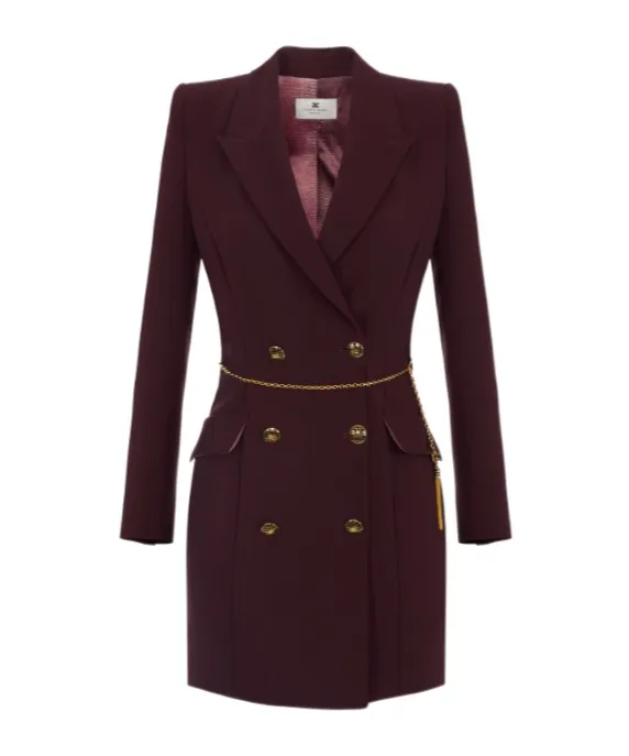 Elisabetta Franchi Chain Lightweight CrÊPe Dress