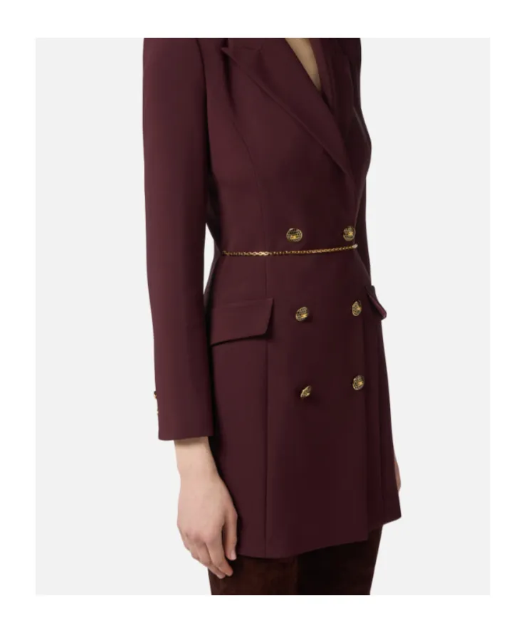 Elisabetta Franchi Chain Lightweight CrÊPe Dress