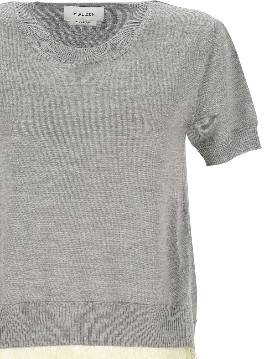 Ribbed-Trim Top