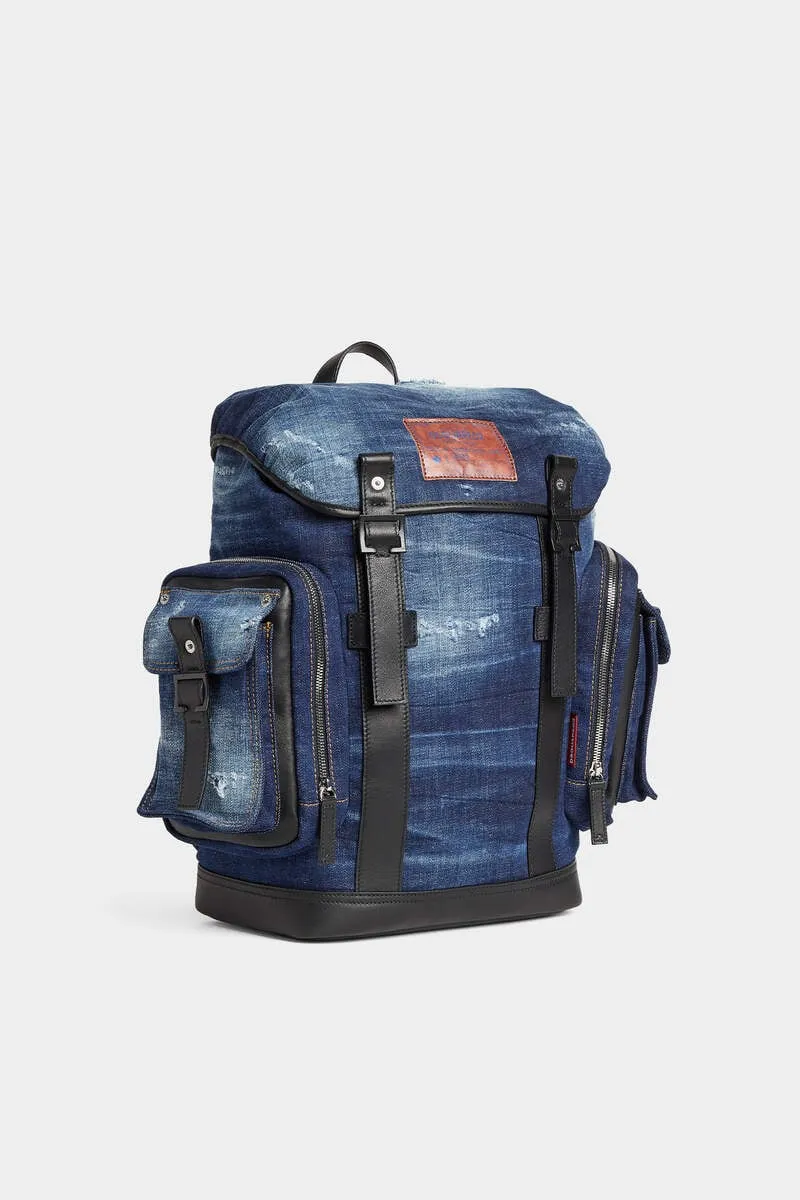 Dsquared2 Distressed Denim Backpack