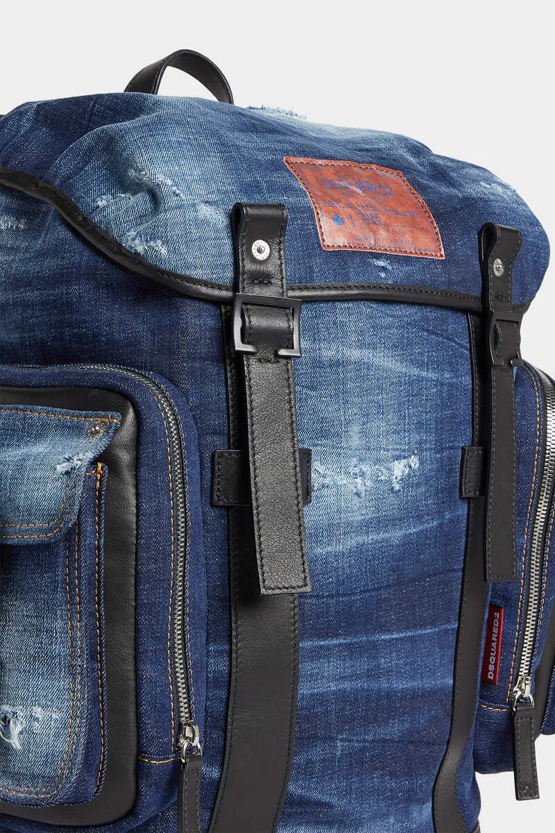 Dsquared2 Distressed Denim Backpack