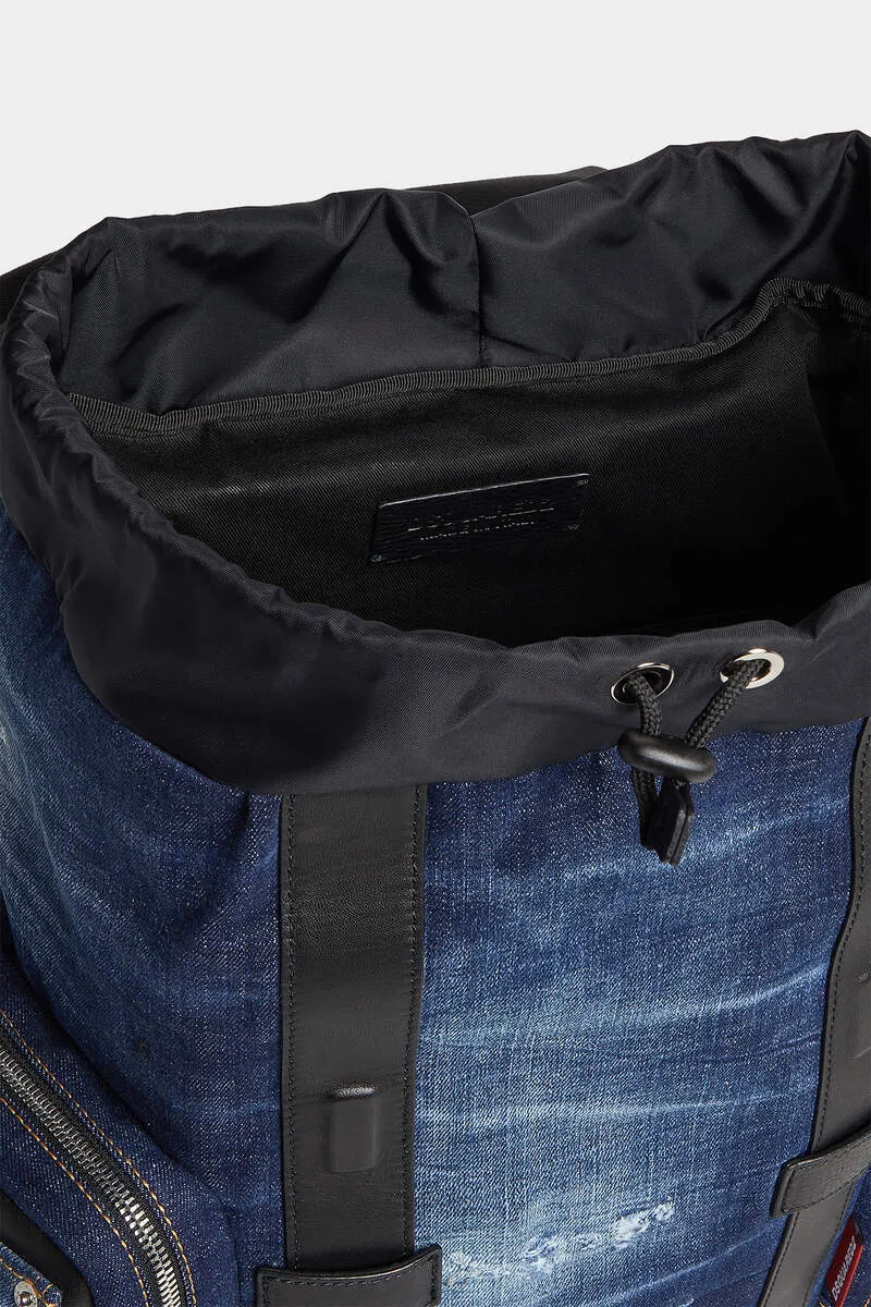 Dsquared2 Distressed Denim Backpack