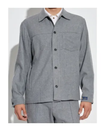 Button-Fastening Patch-Pocket Shirt