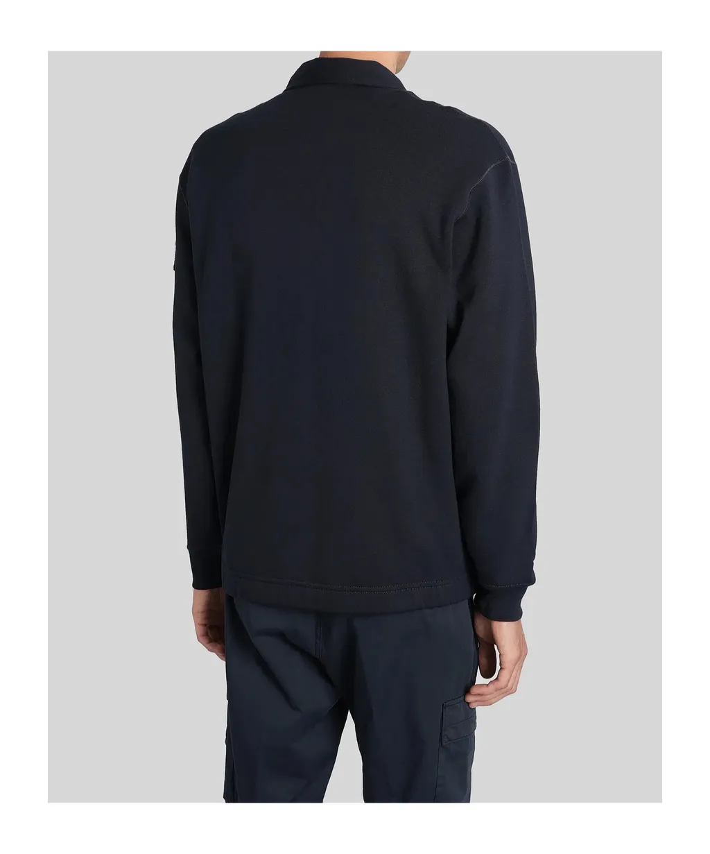 Stone Island Logo Patch Zip-Up Sweatshirt