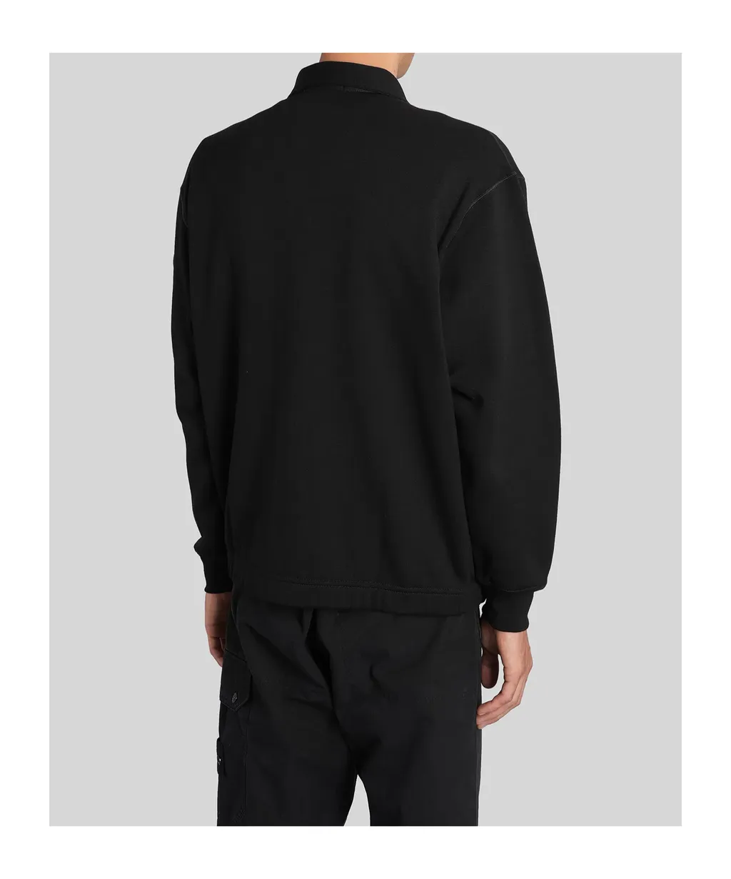 Stone Island Logo Patch Zip-Up Sweatshirt