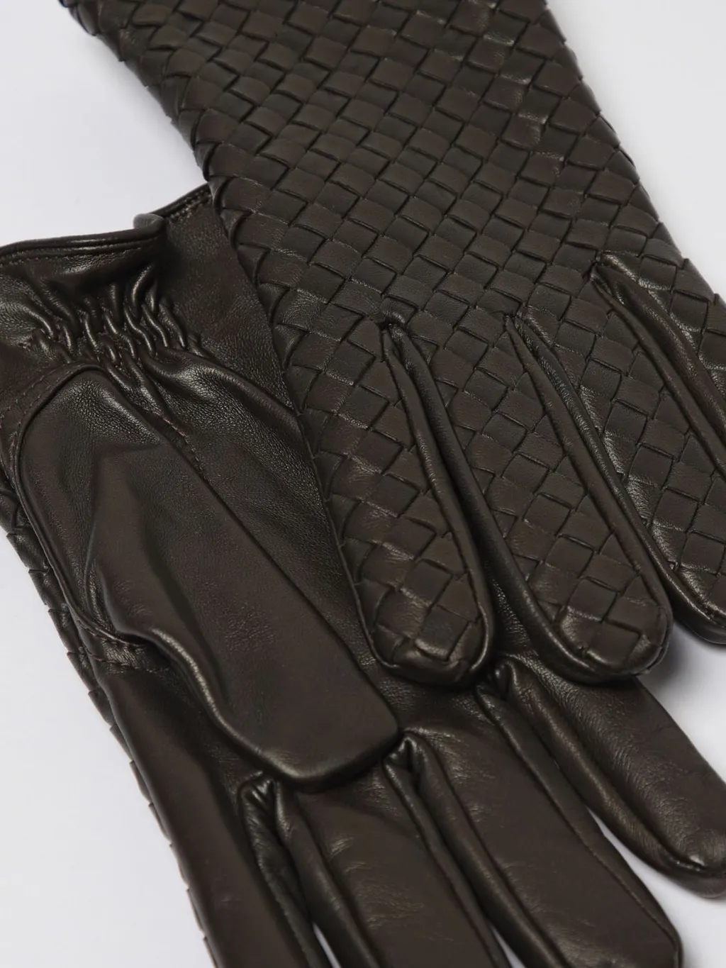 Intrecciato Leather Gloves