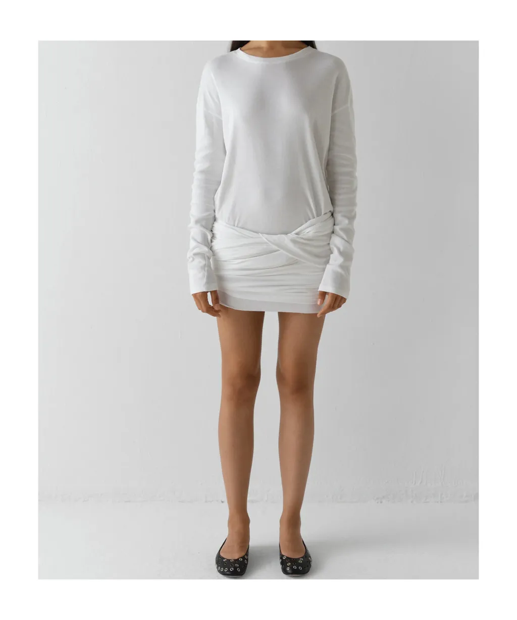 Gimaguas White Cotton Ashley Mini Dress