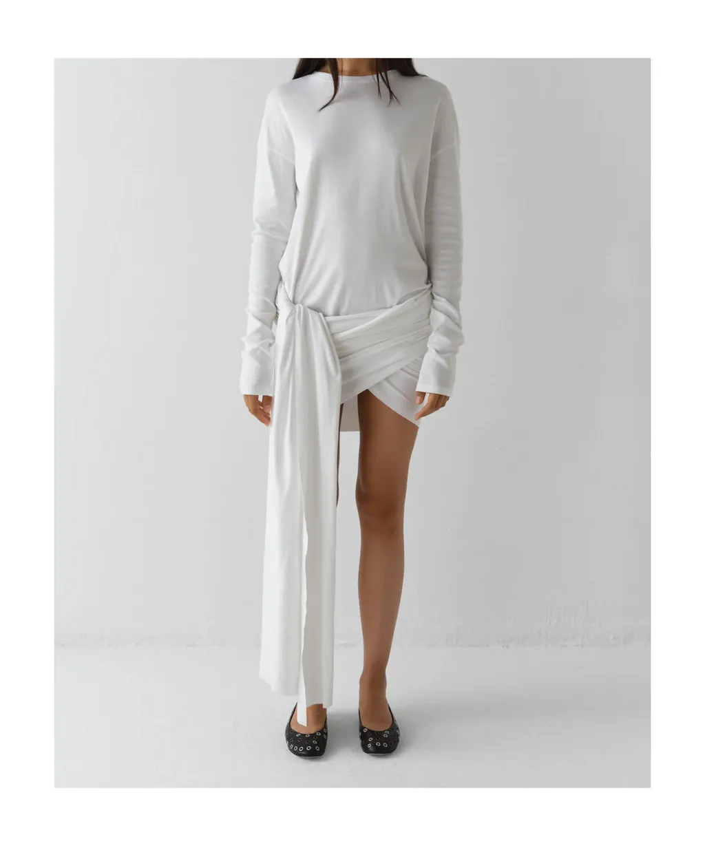 Gimaguas White Cotton Ashley Mini Dress