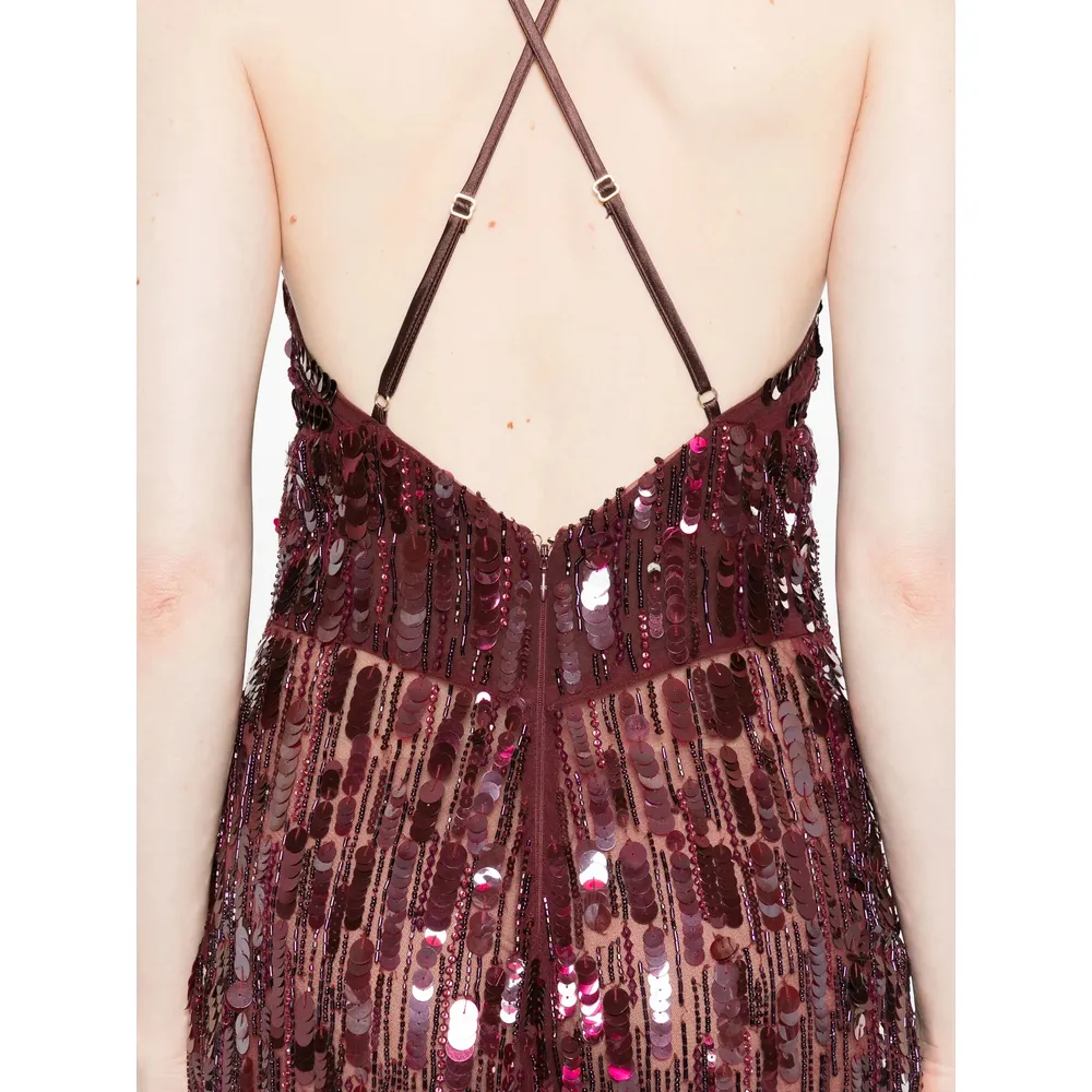 Sequin-Embellished Maxi Dress