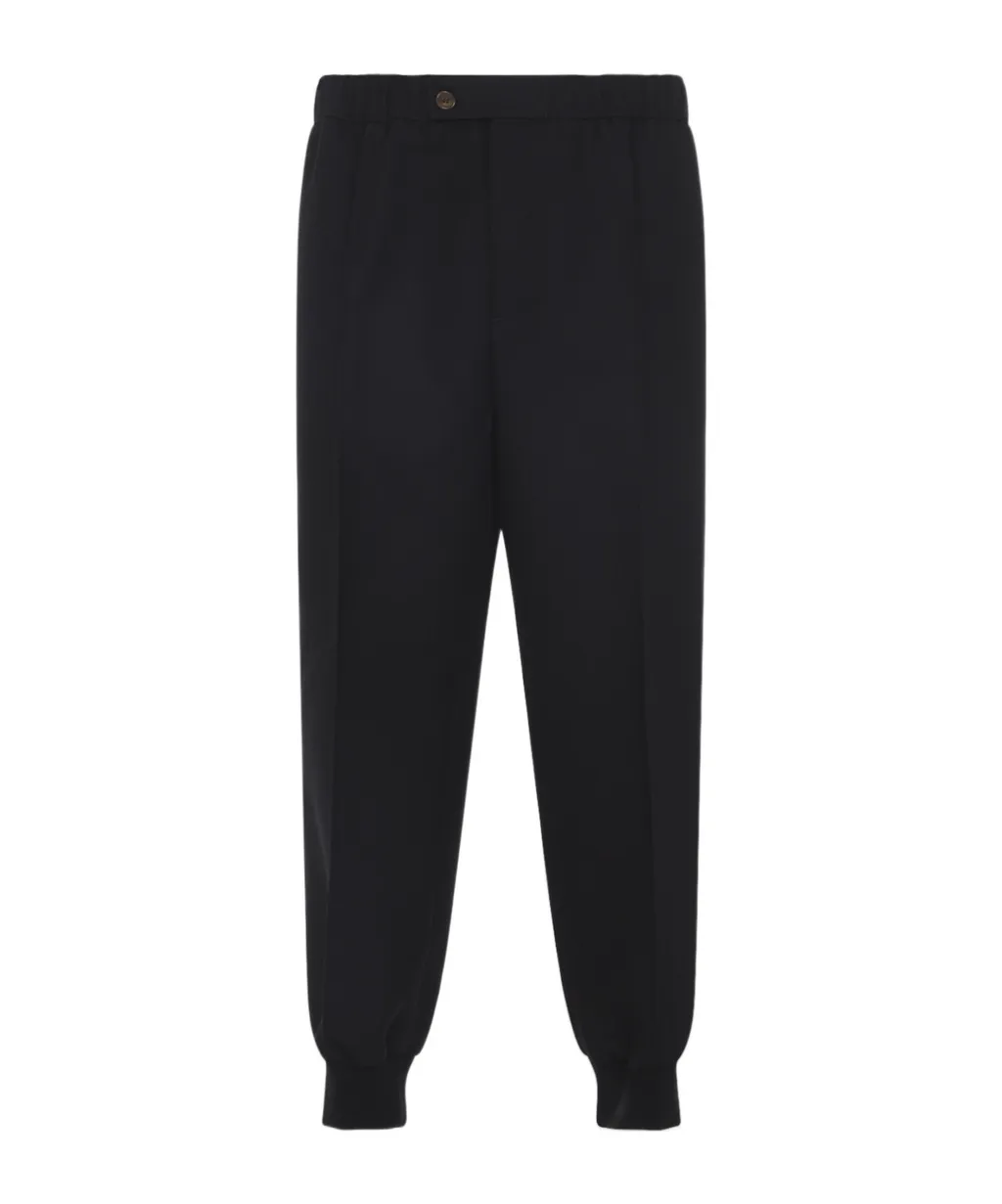 Lanvin Elasticated-Cuff Straight Leg Trousers