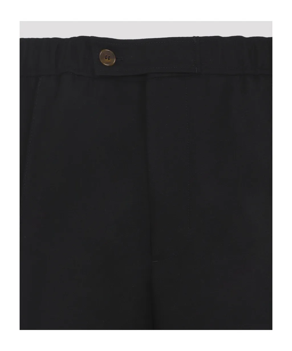 Lanvin Elasticated-Cuff Straight Leg Trousers