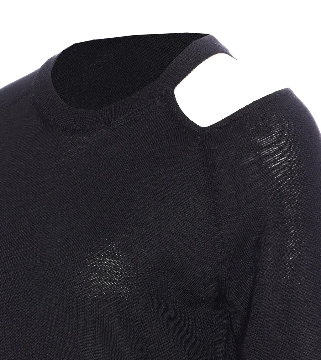 Roberto Collina Cut-Out Shoulder Sweater