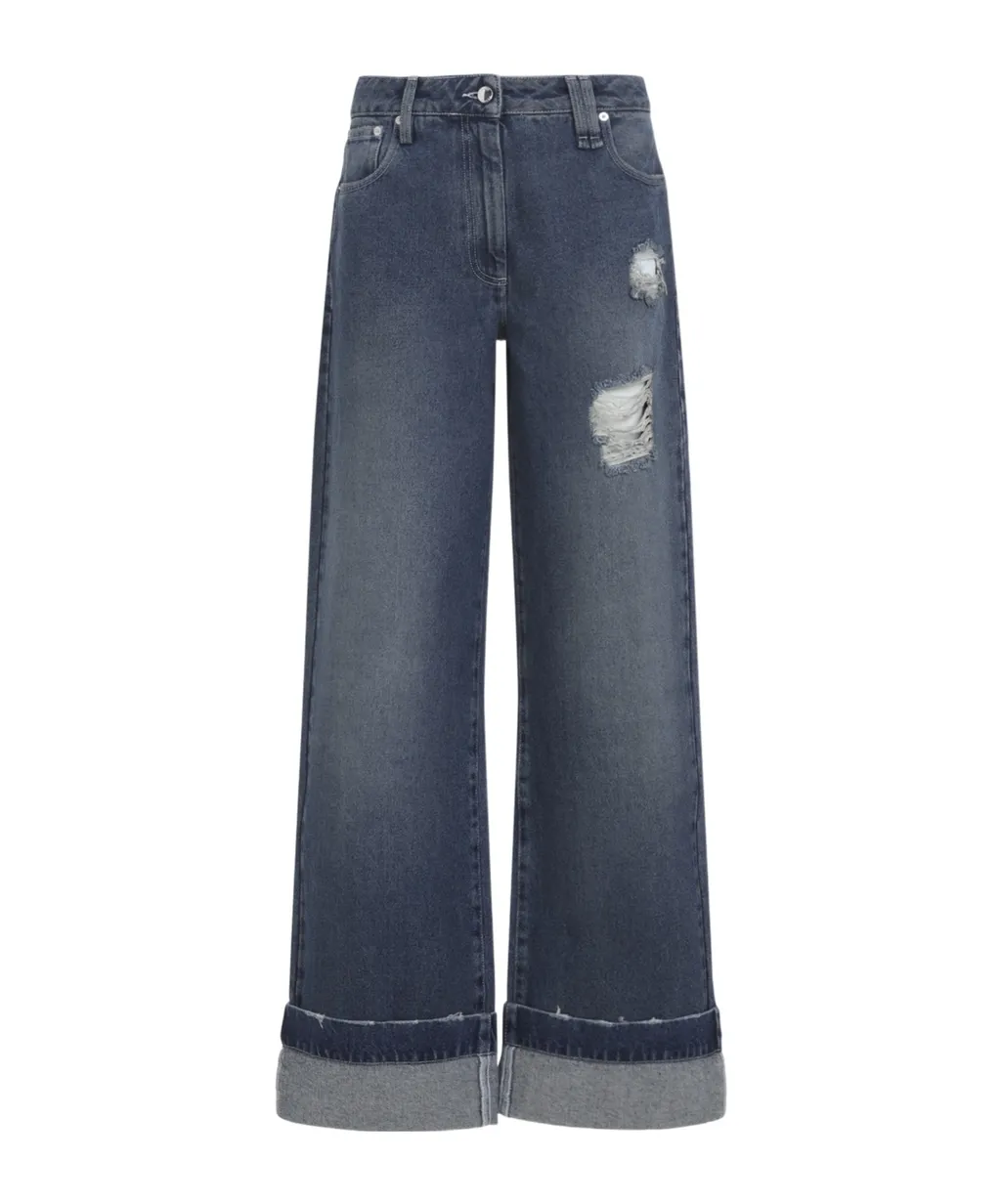 Simone Rocha Distressed Straight Leg Jeans
