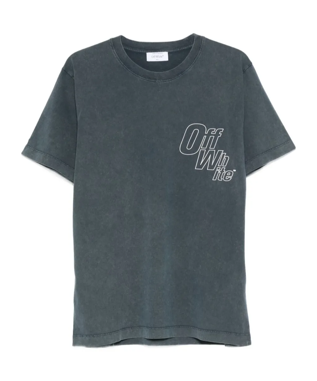 Outline-Arrow Logo-Print T-Shirt