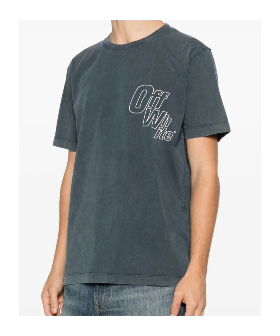Outline-Arrow Logo-Print T-Shirt