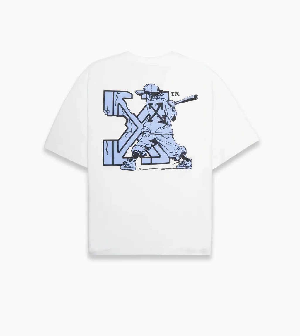 Off-White Baseball Arrow Skate Crewneck T-Shirt