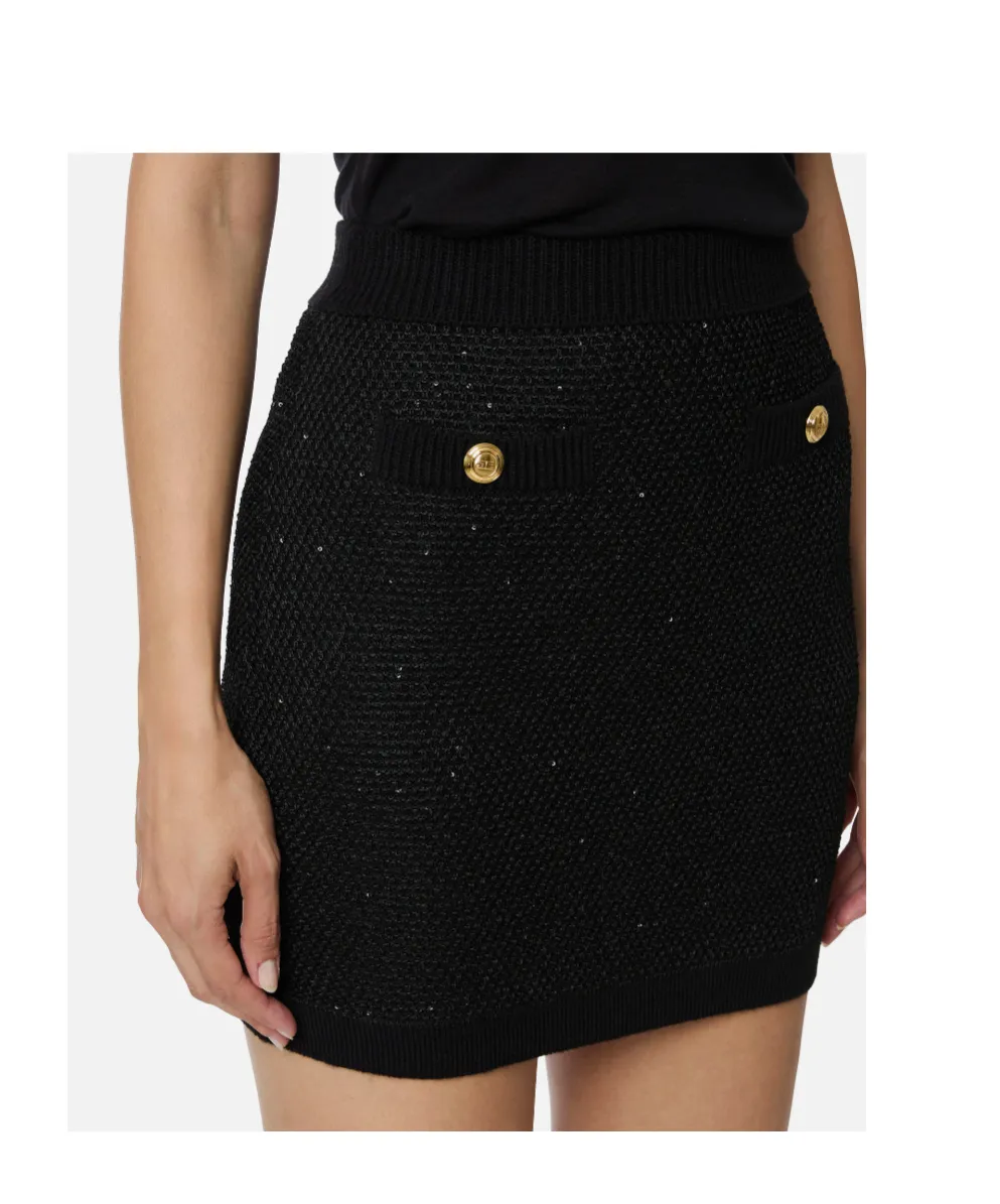 Elisabetta Franchi Sequinned Knit Skirt