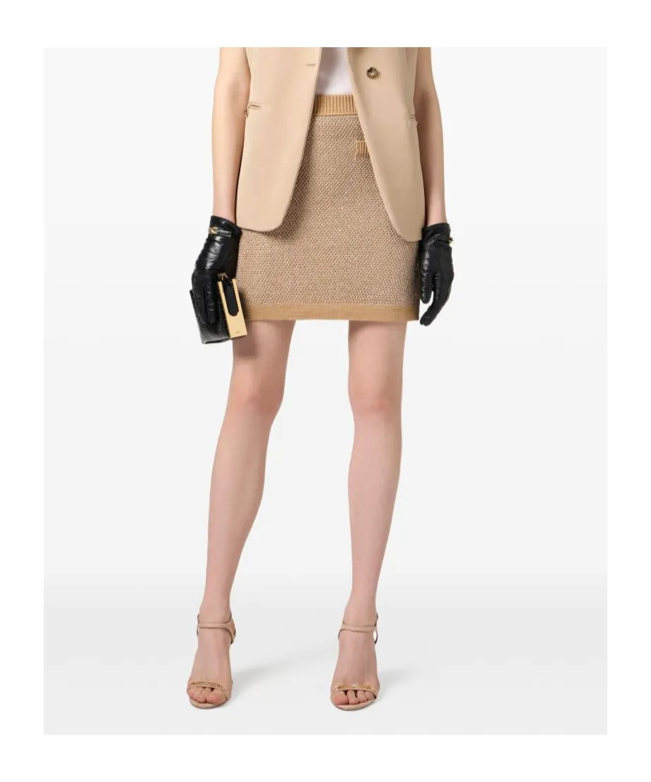 Elisabetta Franchi Sequinned Knit Skirt