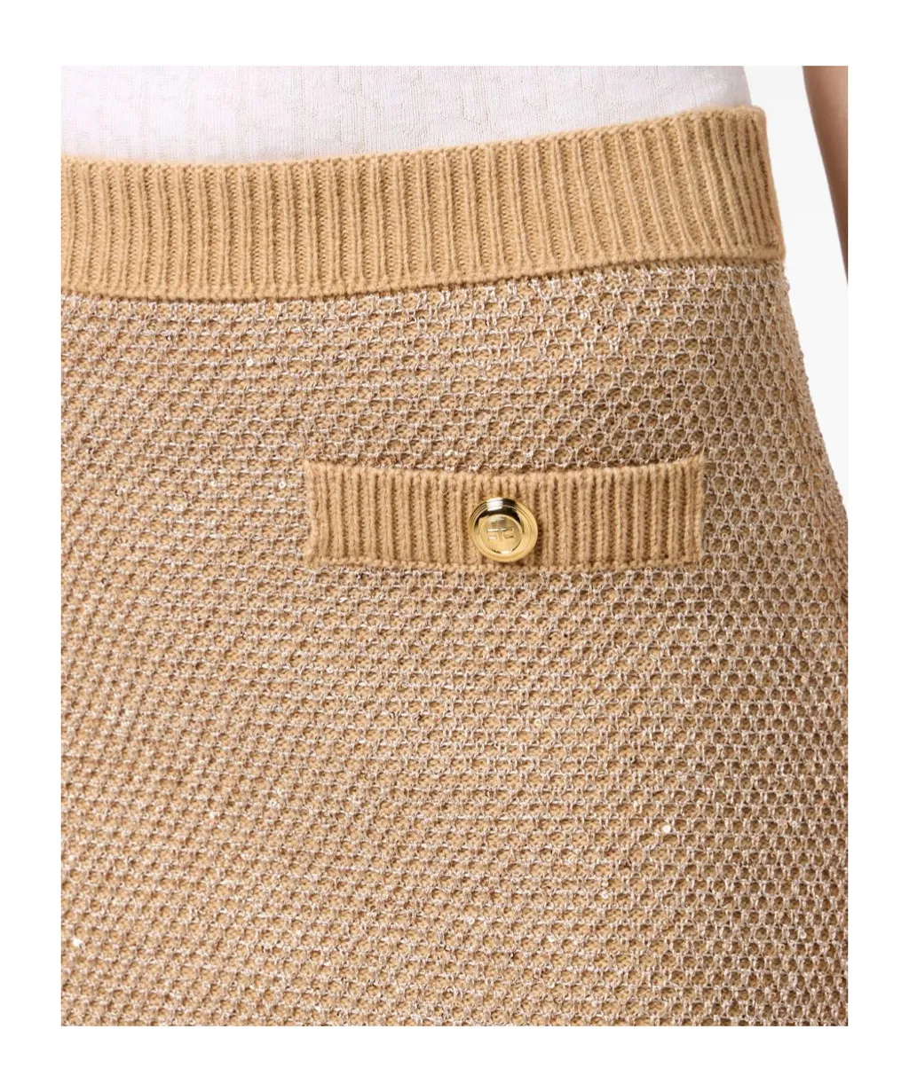 Elisabetta Franchi Sequinned Knit Skirt